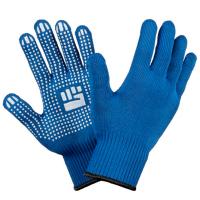 Перчатки хб 2-х слойные с ПВХ 10 класс 6 нити синие L /10шт/200шт/Ф
