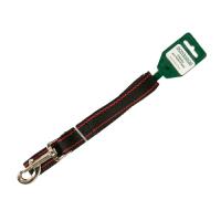 Поводок капрон 25мм*1,5м черный с красными строчками DONBARON