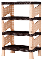 Подставка для обуви Плетенка бежево-шоколадный 16028