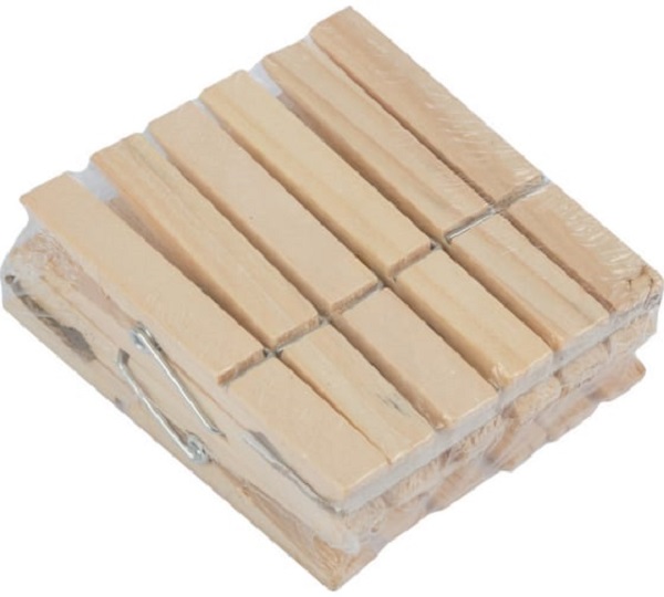 Прищепка д/белья (12шт набор) дерево+металл 311378/288шт/Рыжий Кот Прищепка д/белья (12шт набор) дерево+металл 311378/288шт/Рыжий Кот