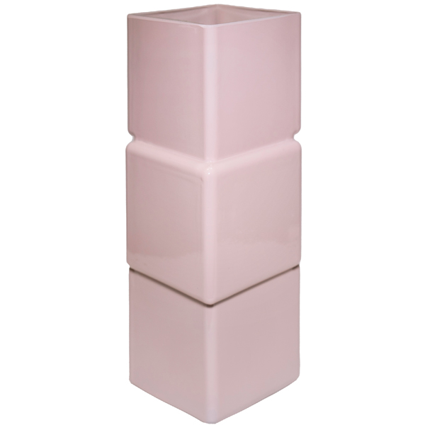 Ваза Квадрат Смещенный h30 10*10см розов 6360/300С-248/072994