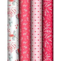 Упаковочная бумага 70*100см "Love" 80г/м2 глянц. ассорти 4 дизайна MESHU /372638/Рельеф Упаковочная бумага 70*100см "Love" 80г/м2 глянц. ассорти 4 дизайна MESHU /372638/Рельеф