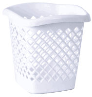 Корзина для мусора Офис квадратная белый 16022 Корзина для мусора Офис квадратная белый 16022