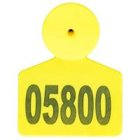 Бирка для телят 6*6 с номером