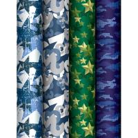 Упаковочная бумага 70*100см "Military" 80г/м2 глянц. ассорти, 4 дизайна MESHU/Рельеф Упаковочная бумага 70*100см "Military" 80г/м2 глянц. ассорти, 4 дизайна MESHU/Рельеф