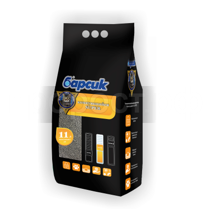 Наполнитель Барсик SUPER комкующийся 11л Наполнитель Барсик SUPER комкующийся 11л