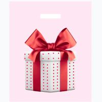 ВУР68706 Пакет 36*43 Красный бант 1ШТ с выруб. ручкой ПЭ /35/1000шт/