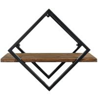 Подставка ЛОФТ настенная РОМБ 51-02 черная 43*23*43см РЗДИ