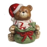 Фигура Медвежонок сидит с мешком L8W11H10  714150