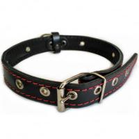 Ошейник кожа 25мм 2-х слойный безразмерный 53-58см/41356/Бим