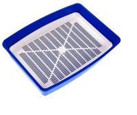 Туалет д/кошек ВАКА глубокий с сеткой синий 54082/10шт/Биосфера