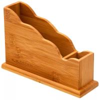 Салфетница+зубочистки бамбук 16,7*5*11,5см №3 КТ-СА-03 /24шт/Катунь