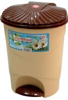 Контейнер 15л для мусора с педалью бежевый Контейнер 15л для мусора с педалью бежевый