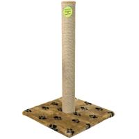 Когтеточка столбик мех, джут коричневый 47*47*80см/DONBARON Когтеточка столбик мех, джут коричневый 47*47*80см/DONBARON