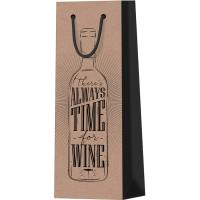 Пакет подарочный 12*36*8,5см "Craft bottle" крафт под бутылку MESHU/Рельеф Пакет подарочный 12*36*8,5см "Craft bottle" крафт под бутылку MESHU/Рельеф