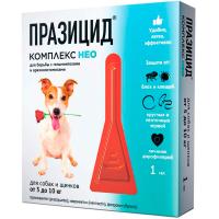 Капли ПРАЗИЦИД-комплекс НЕО д/собак и щенков 5-10кг от внешн и внутр.паразитов 1пип*1мл/40шт/АС ЧЗ