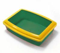 Туалет для кошек глубокий с бортиком зеленый ВАКА  Туалет для кошек глубокий с бортиком зеленый ВАКА