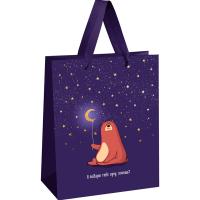 Пакет подарочный 33*42*12см "Я подарю тебе луну" отд. фольгой выб лак мат. ламинация MESHU/Рельеф Пакет подарочный 33*42*12см "Я подарю тебе луну" отд. фольгой выб лак мат. ламинация MESHU/Рельеф