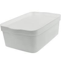 Ящик д/хранения 6л Keeplex с крышкой серое перышко LA5124 /10шт/ПР