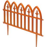 Забор Кованый цветок 3м*30см 5-ти секционный оранжевый Забор Кованый цветок 3м*30см 5-ти секционный оранжевый