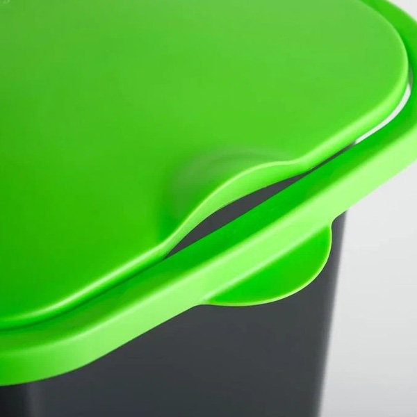 Контейнер для мусора 18л ПУРО ярко-зеленый М2475  Контейнер для мусора 18л ПУРО ярко-зеленый М2475