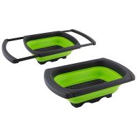 Дуршлаг на раковину 60(38,5)*25*12см складной выдвиж. ручки FRUTTI/40шт/007352/Mallony