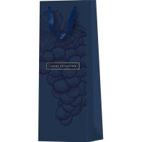 Пакет подарочный 12*36*8,5см "Grape" матовое ламинирование, отд.фольгой, под бутылку MESHU /Рельеф Пакет подарочный 12*36*8,5см "Grape" матовое ламинирование, отд.фольгой, под бутылку MESHU /Рельеф