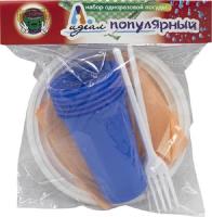 Набор одноразовой посуды "Популярный" на 6 персон Идеал 