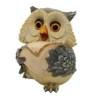 Фигура Копилка Сова читает L15W20H18см 626463/SK040
