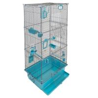 Клетка д/птиц ТУТТИ-3 ECO 42*30*94см (укомплект) бирюза /46222/Дарэлл