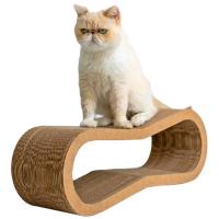 Когтеточка-лежанка  зверьё моё большая картон 59х21х22см/86205 Когтеточка-лежанка  зверьё моё большая картон 59х21х22см/86205
