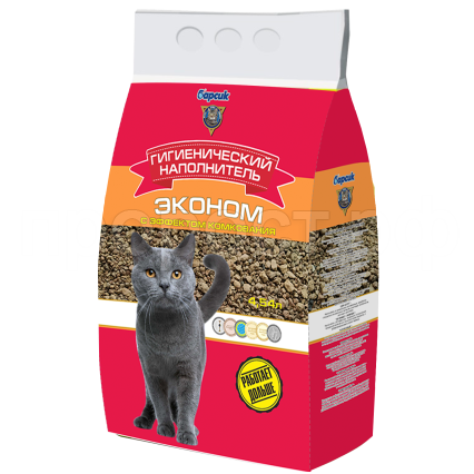 Наполнитель Барсик ЭКОНОМ с эффектом Комкования 4,54л Наполнитель Барсик ЭКОНОМ с эффектом Комкования 4,54л