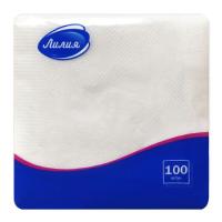 Салфетки бумажные 1 слой Лилия 24*24см 100л /42шт/0702 Салфетки бумажные 1 слой Лилия 24*24см 100л /42шт/0702