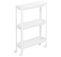 Полка узкая 3 секции белый на колесах М2704 /4шт/М-пласт 