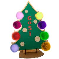 Когтеточка Фигурная Елочка с игрушками и дразнилкой/sh-007976/GoSi Когтеточка Фигурная Елочка с игрушками и дразнилкой/sh-007976/GoSi