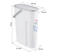 Контейнер д/порошка 5л смоки М1240 /10шт/М-пласт  Контейнер д/порошка 5л смоки М1240 /10шт/М-пласт