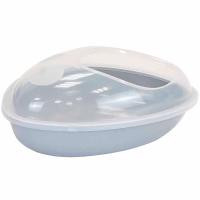 Купалка д/шиншил 35*23*15см светло-серая