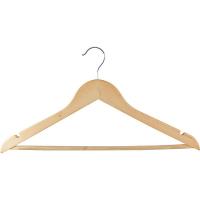 Вешалка W2-РА деревянная с перекладиной резиновым покрытием  