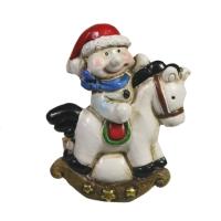 Фигура Магнит Снеговик на лошадке L4W1H4,5 714198