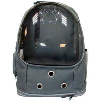 Рюкзак-переноска д/животн.с панор.видом вентил.отверст.20x25x41см серый/Рп28с/