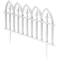 Забор Кованый цветок 3м*30см 5-ти секционный белый Забор Кованый цветок 3м*30см 5-ти секционный белый