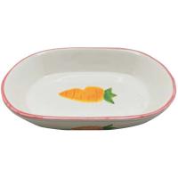 Миска керамика овальная белая с розовой каемочкой 13*9*3,7см 100мл/МКР2111/Евро