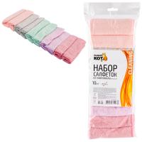 Салфетка д/уборки 25*25см (10шт) микрофибра MFS-05/10 101190 /36шт/Рыжий Кот Салфетка д/уборки 25*25см (10шт) микрофибра MFS-05/10 101190 /36шт/Рыжий Кот