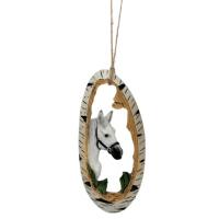 Фигура Лошадка подвеска (белая) 718611/D242