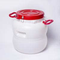 Бак 30л с широким горлом белый с зажимами