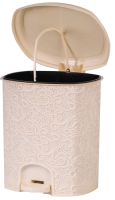 Ведро 11л для мусора Ажур педальное бежевый 020322 Ведро 11л для мусора Ажур педальное бежевый 020322