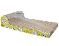 Когтеточка гофрокартон площадка с мячиками с мятой 46*23*11см Когтеточка гофрокартон площадка с мячиками с мятой 46*23*11см