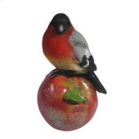 Фигура Снегирь на яблоке (акрил) L6,5W8H12,5 715292/D093