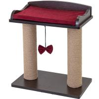 Когтеточка Лежанка ВИСКИ с двумя столбиками ЛДСП,вельвет,джут 45,5*27,5**54см/82793венге/Дарэленд Когтеточка Лежанка ВИСКИ с двумя столбиками ЛДСП,вельвет,джут 45,5*27,5**54см/82793венге/Дарэленд