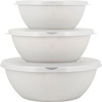 Набор мисок HELSINKI (5л+3л+2л) пепельный жемчуг PT1279 /10шт/ПТ